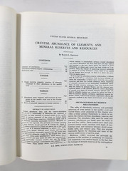1973 Unites States Mineral Resources Geological Survey Paper 820 1st Edition
