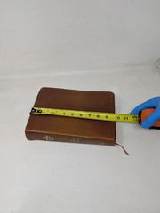 The Ryrie Study Bible NIV Brown Cowhide Leather Red Letter Moody 1986 80s VTG