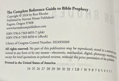 Complete Reference Guide To Bible Prophecy Ron Rhodes 2024 Trade Paperback Book
