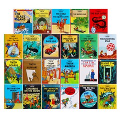 The Adventures of Tintin by Hergé: 23 Books Box Set – Ages 7+ -Paperback