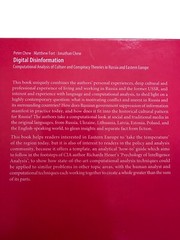 Digital Disinformation Computational Analysis Of Culture and Conspiracy Theories