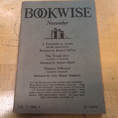 BOOKWISE November 1929 – A Farewell To Arms Hemingway – Segwick – Volume 1 No. 1