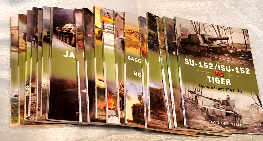 26 OSPREY DUEL SERIES…. SEE LIST…NEW + PAGES NEVER TURNED+