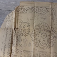 Rare Antique French Embroidery Pattern Sheet – Cendrillon Journal (November 1857