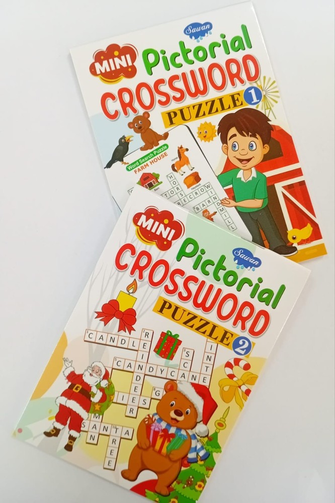 learning books for kids Crossword Puzzle Book Spelling Learning Fun 60 Puzzles