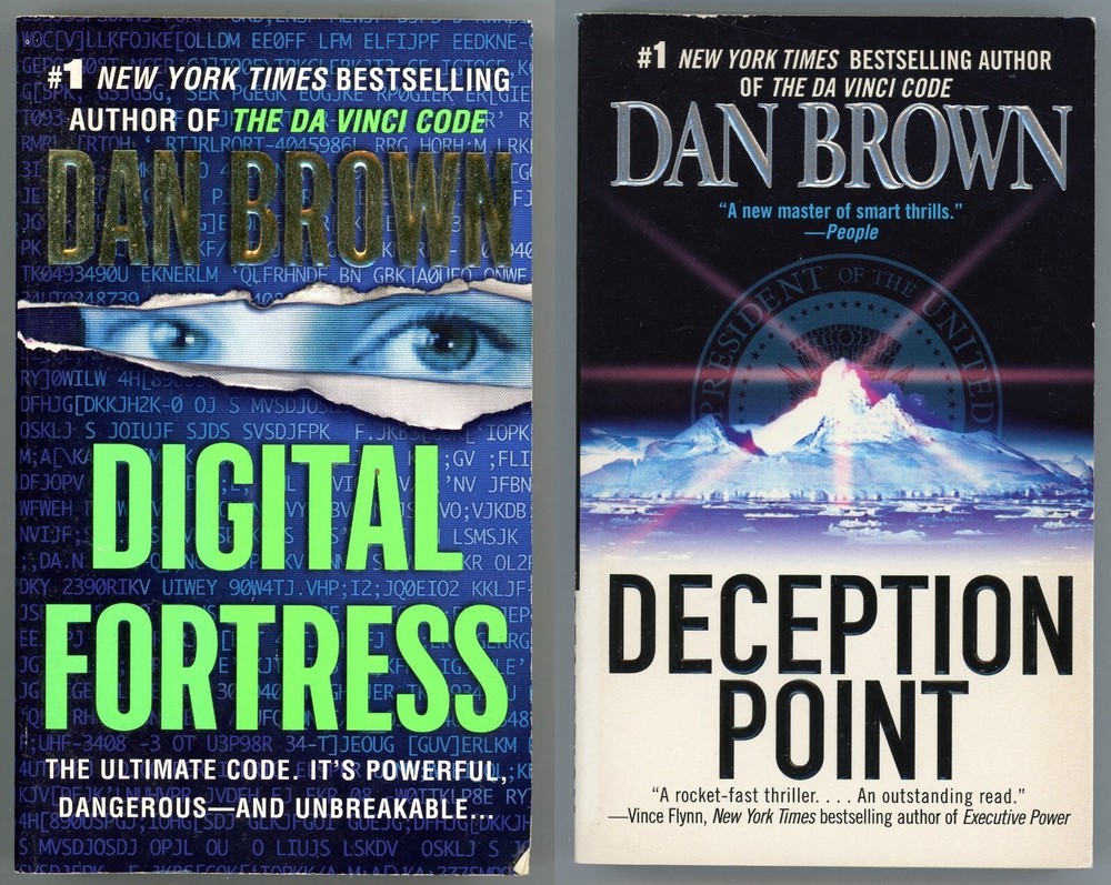Techno Espionage Suspense Lot of 2 Paperback by Dan Brown