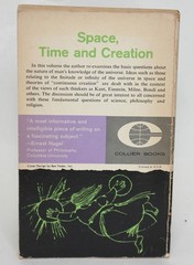 SPACE, TIME AND CREATION by Milton K. Munitz Collier 1961 1st PB Myth to Science