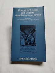 Die Dramen des Sturm & Drang by Friedrich Schiller 1978 Vintage Paperback