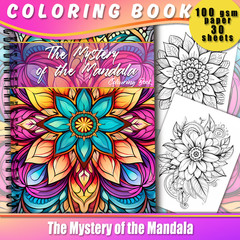 Spiral Coloring book -30 Sheets adult coloring book, 11.3 x 8.3 inches, 100g thi