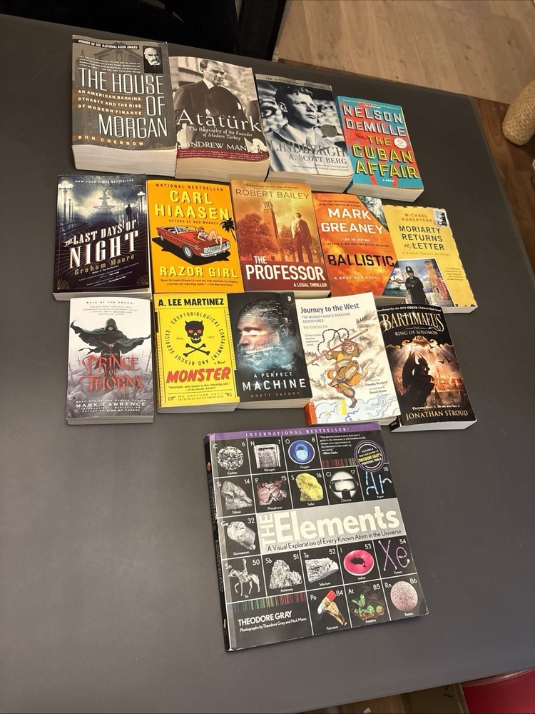 15 Book Lot Varietty Various Books From Different Known Authors