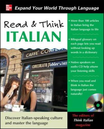 Read and Think Italian with Audio CD (Read & Think) – Paperback – VERY GOOD