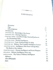 RARE 1ST US! Intelligence in War : Knowledge of the Enemy from Napoleon to Al…