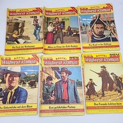 19 BASTEI Wildwest-Roman Western Pulp Fiction German Booklets Books 1960-70’s
