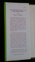The English Language for Foreigners by Harry S Freiberg HCDJ 1st Edition SIGNED