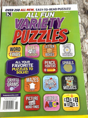 Lot of 4 Puzzle Books Word Search Crosswords Variety Activity Pack New
