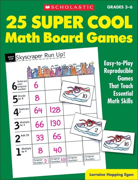 25 Super Cool Math Board Games Grade 3-6 : Easy-to-play Reproducible Games Th…