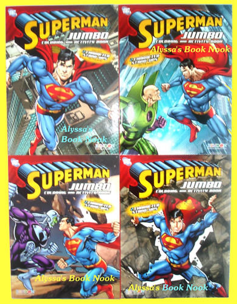SUPERMAN ~JUMBO COLORING & ACTIVITY BOOK SET~ 400 PAGES
