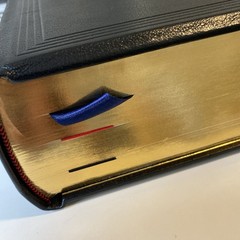 LARGE Holy Bible NIV – Black Morocco Leather Lectern Bible with Box – 1986