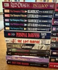 VAMPIRE Dracula PAPERBACK Book LOT Horror PN ELROD Les Daniels DAN SIMMONS++