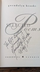 2 Signed Items by Gwendolyn Brooks – Selected Poems Book & To Young Readers Poem