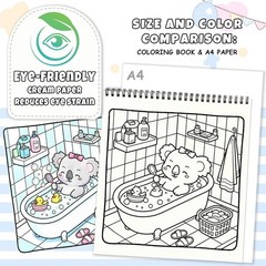 Relaxing Spiral-Bound Coloring Book for Mindfulness & Creativity – 32 Pages