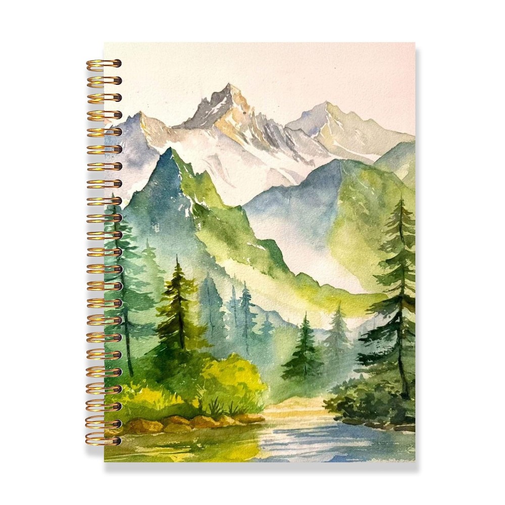 Alpine Mountains Notebook 8.3×5.5 Inches – Mountain Landscape Journal, Scenic…