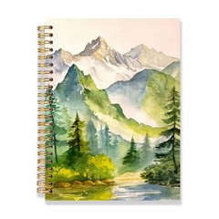 Alpine Mountains Notebook 8.3×5.5 Inches – Mountain Landscape Journal, Scenic…