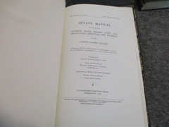 SENATE MANUAL(4) UNITED STATES RULES 1947-57-63-75 -SENATOR JOHN SPARKMAN ESTATE