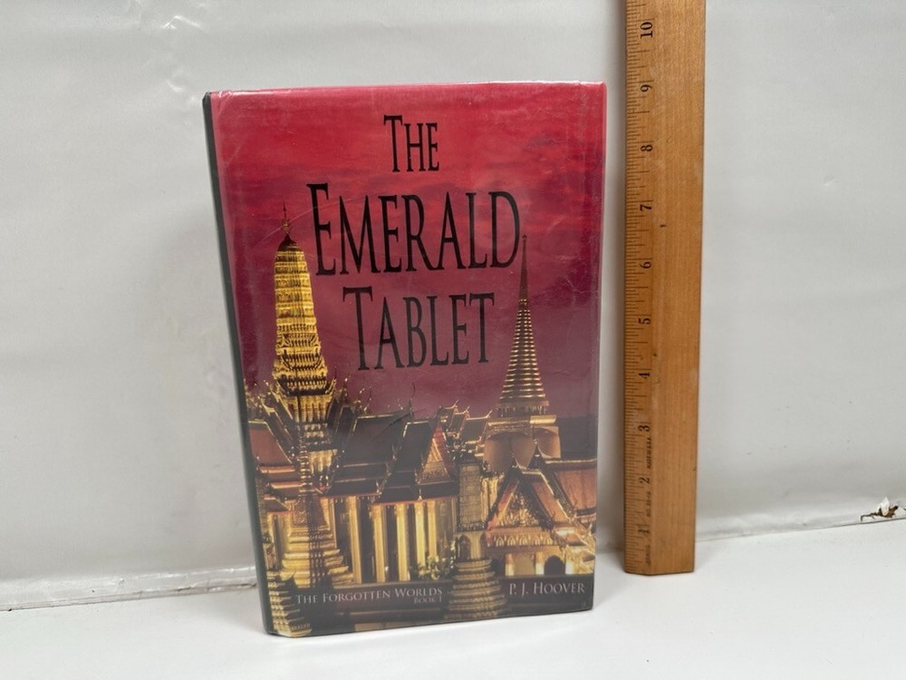 THE EMERALD TABLET, The Forgotten Worlds book 1~ SIGNED by Hoover Books Ex-Lib