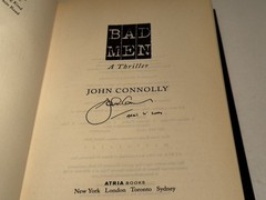 JOHN CONNOLLY signed & dated BAD MEN 2004 HC DJ 1st Edition Mylar EX+