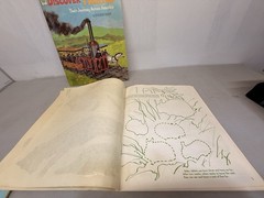 (2) Whitman Discover Trains & Discover Wildlife Sticker Fun Book Unused 1970s