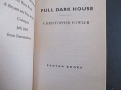 Full Dark House Christopher Fowler 2005 Bryant & May Mystery Bantam Books
