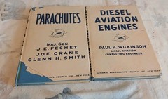 WWII National Aeronautics Council 1940s lot 10 books Diesel Aviation Engine Book