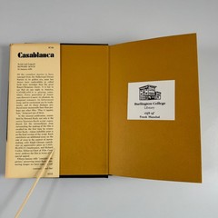 Casablanca Script and Legend Howard Koch 1973 First Printing Film History