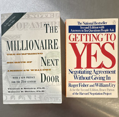Thomas J. Stanley & Roger Fisher Book lot: 2qty Millionaire Next Door + YES 2E
