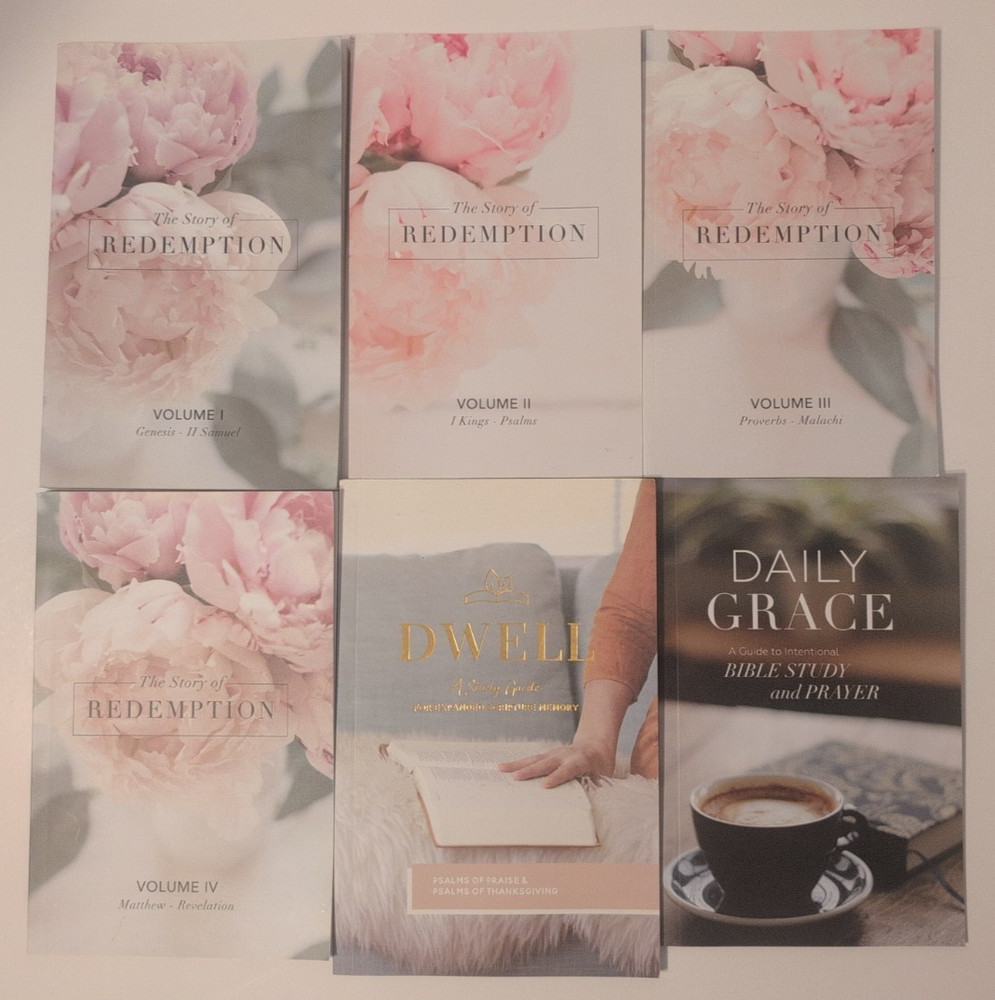 The Daily Grace Co. Lot of 6 Devotional Books Story of Redemption 1-4 Dwell