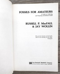 Fossils for Amateurs MacFall Wollin 1972 First Edition HC w/ DJ Van Nostrand