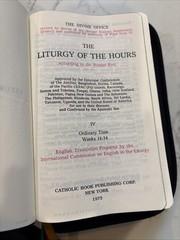 1975 Liturgy of the Hours Vol 4 Ordinary Time Weeks 18-34 In Leather Zip Case