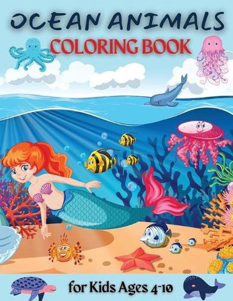 Ocean Coloring Book: Cute Ocean Animals by Penelope Moore (English) Paperback Bo