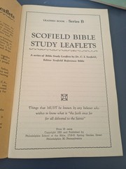 Scofield Bible Study Leaflets Leaders Book Series A, B, C, D, 1935