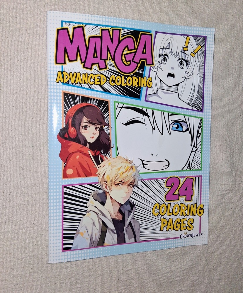 MANGA Advanced Coloring Book 24 Pages Of Awesome Images 2024