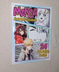 MANGA Advanced Coloring Book 24 Pages Of Awesome Images 2024