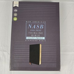 NASB Giant Print Bible, Bonded Leather Black, Red Letter, 1995 Text