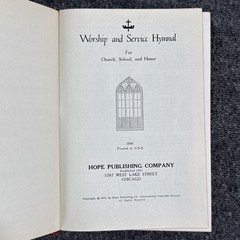 Worship and Service Hymnal 1969 Hope Publishing Vintage Hardcover RARE 512 Pages