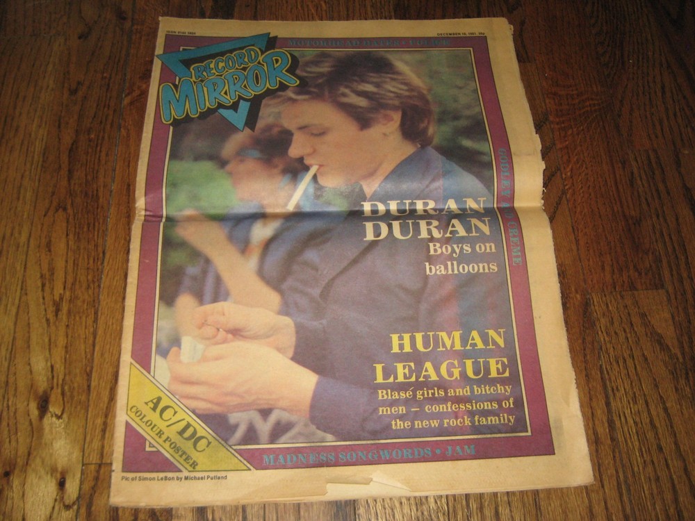Record Mirror Magazine December 81 Duran Duran Depeche Mode Ac Dc Human League