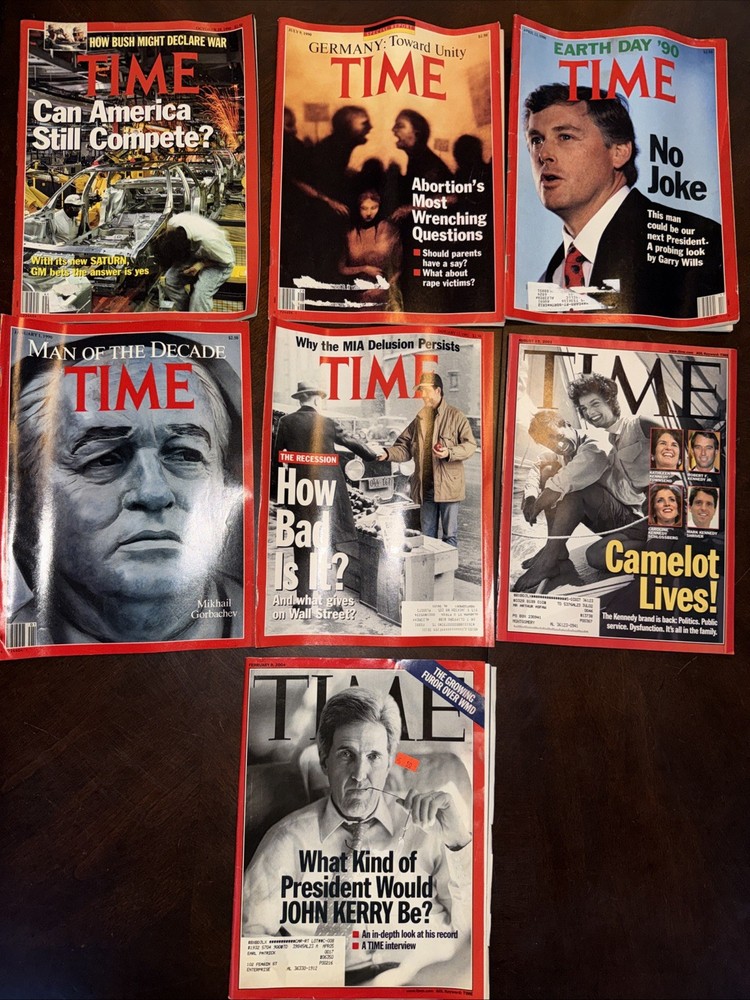 Time Magazine Lot Of 7 Issues From 1990-04