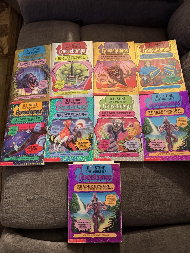 Vtg 90’s Goosebumps Book Lot Of 9 Reader Beware You Choose The Scare – RL Stine