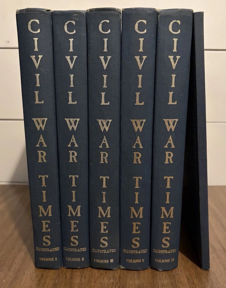 Civil War Times Illustrated Vol 1-5 Complete Set Index 1962-1967 Bound HC Books