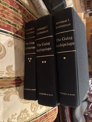 The Gulag Archipelago SET of 3 Aleksandr Solzhenitsyn 1st Edition HC