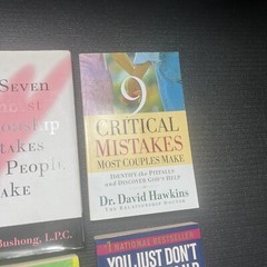 Relationship Couples Book Lot- Men From Mars 9 Critical Mistakes Hawkins Bushong